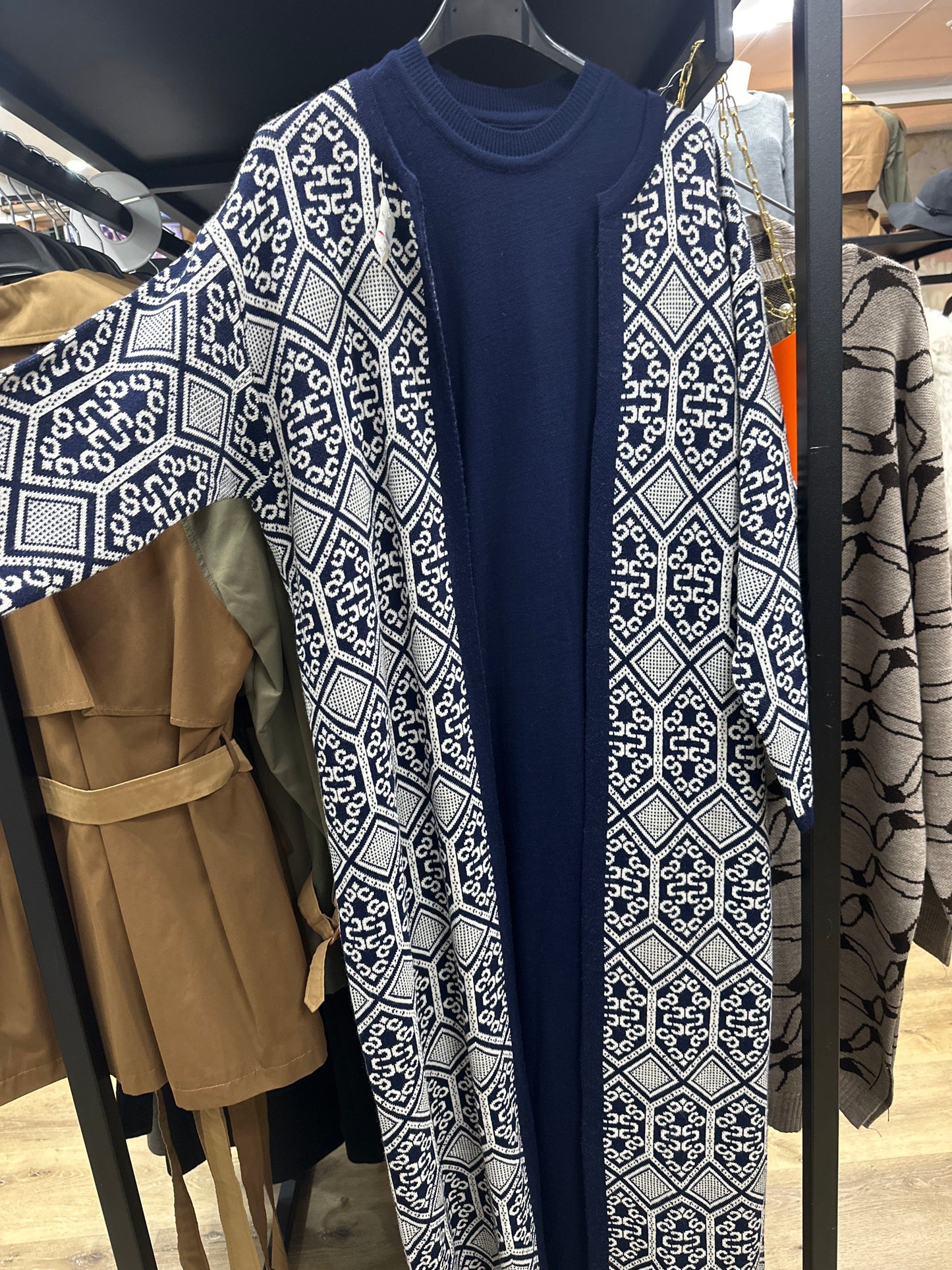 Robe avec Gilet long à motif géométrique Alhambra Couture