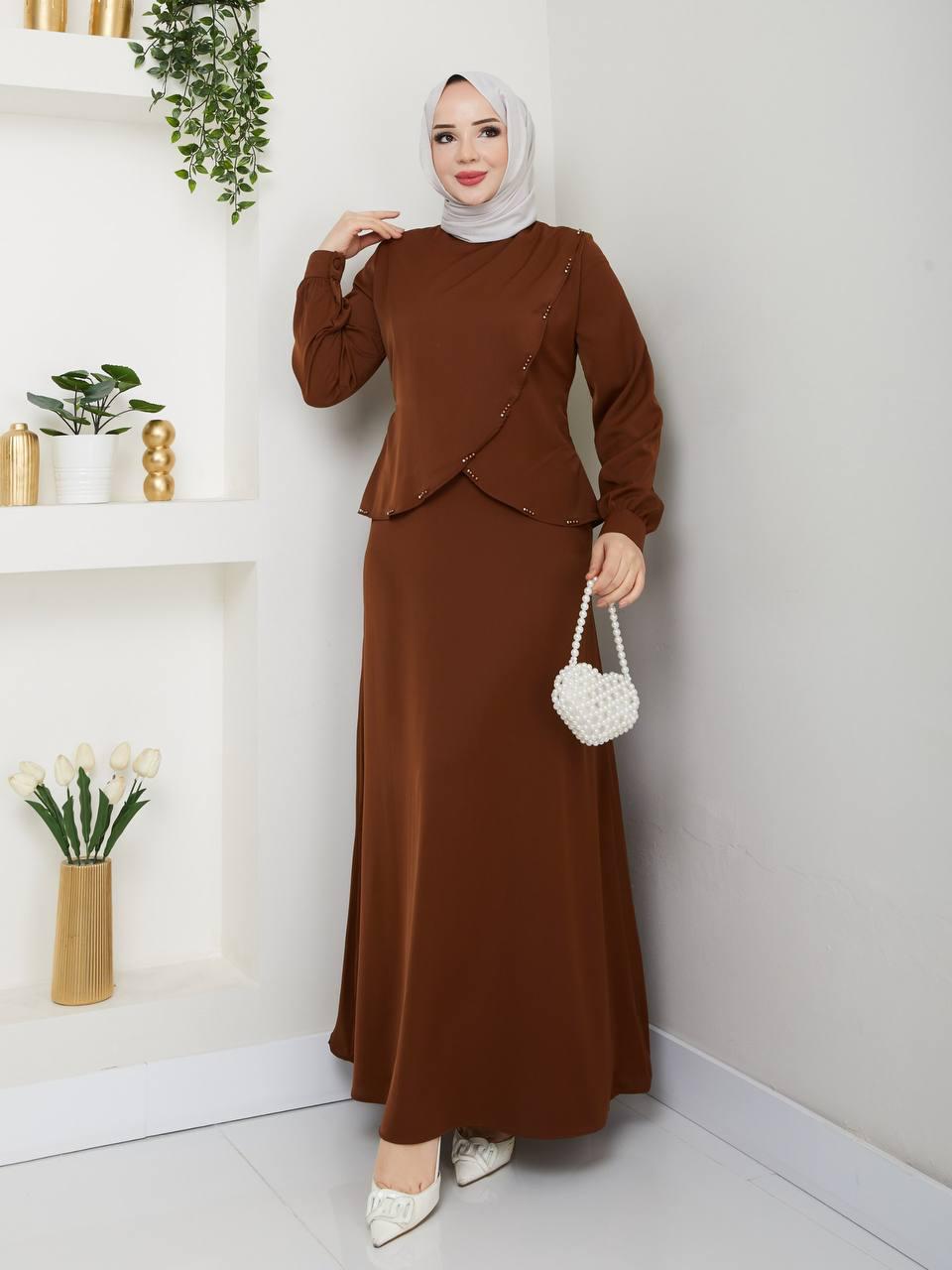 Robe portefeuille satiné Alhambra Couture