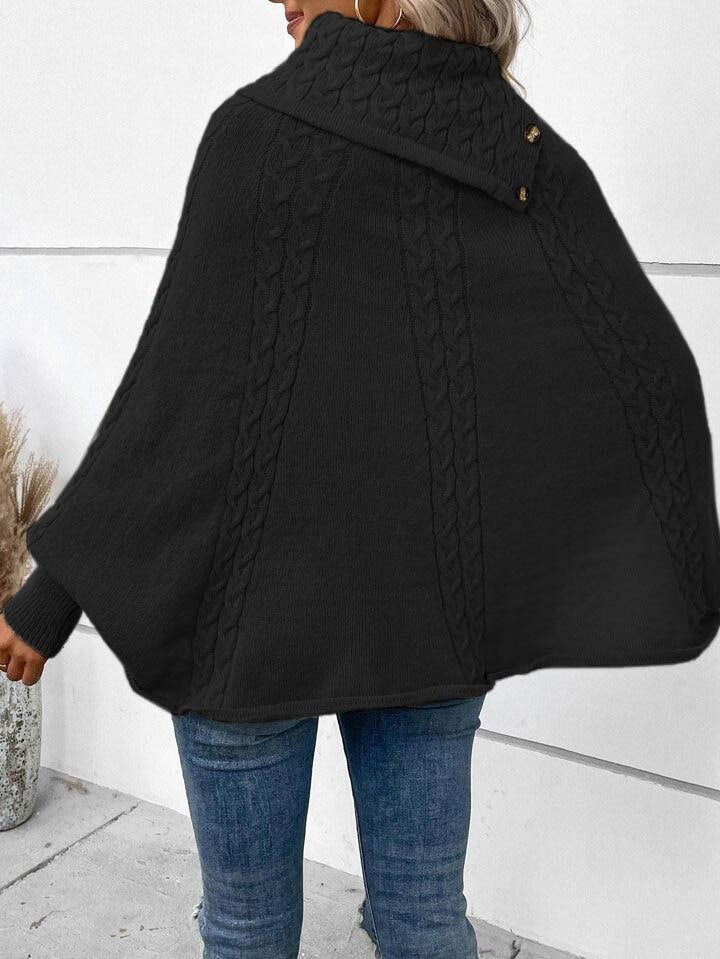 Poncho noir Alhambra Couture