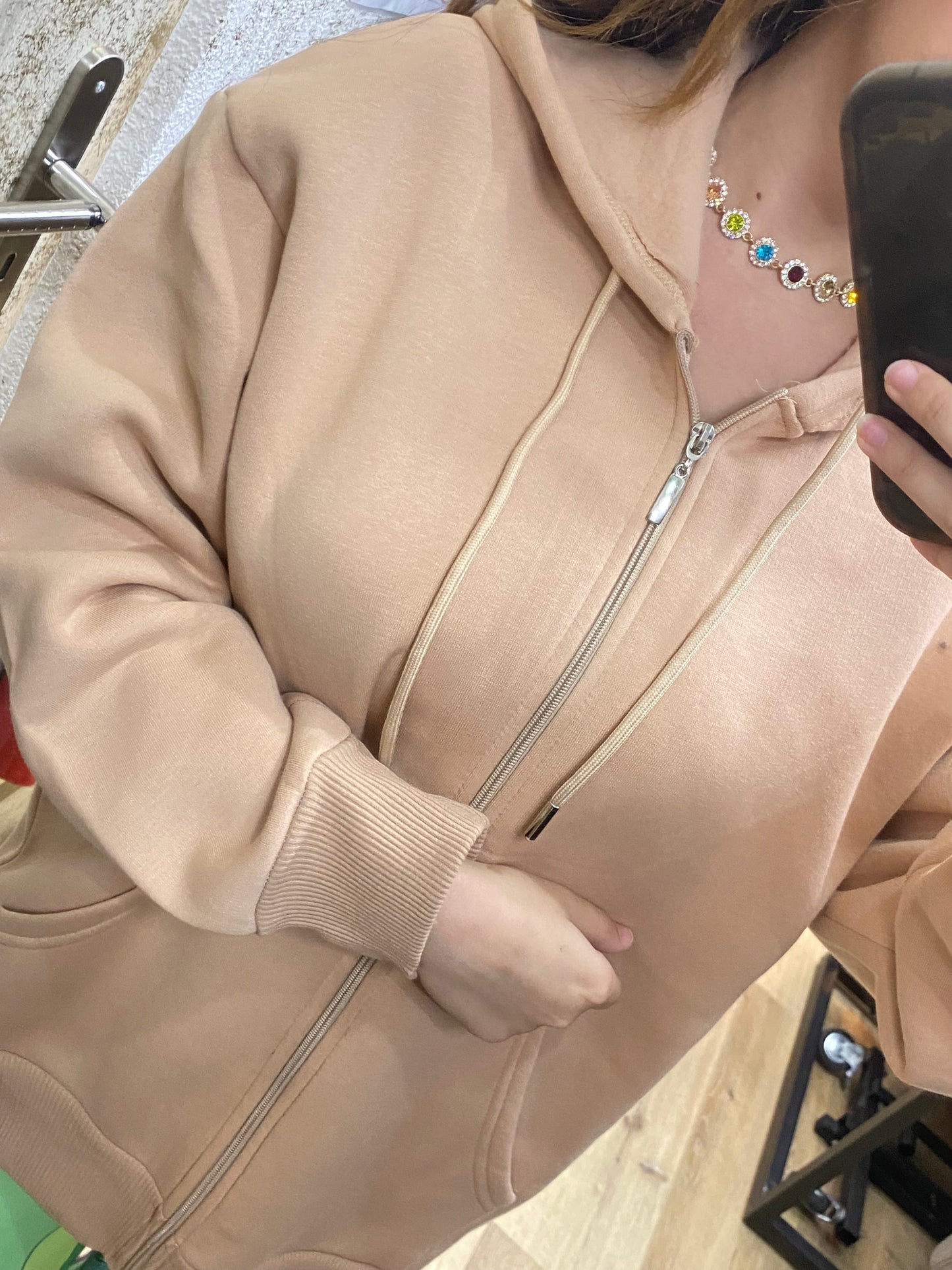 Veste à Capuche Zippée Alhambra Couture
