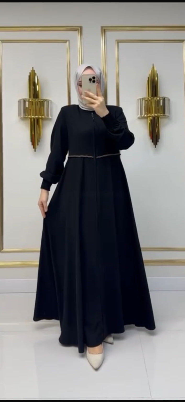 Abaya à fermeture minimaliste Alhambra Couture