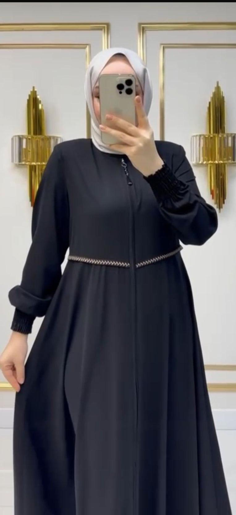 Abaya à fermeture minimaliste Alhambra Couture