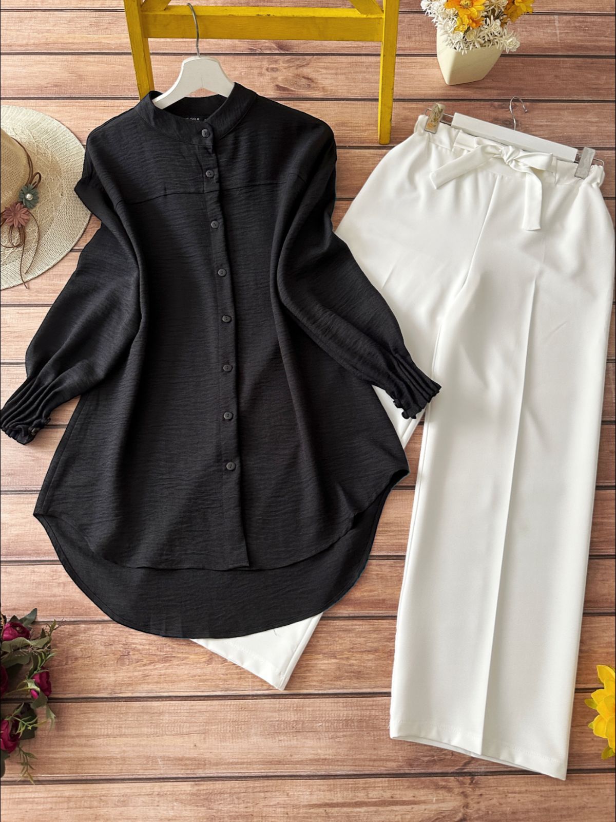 Chemise fluide à manche plissé Alhambra Couture