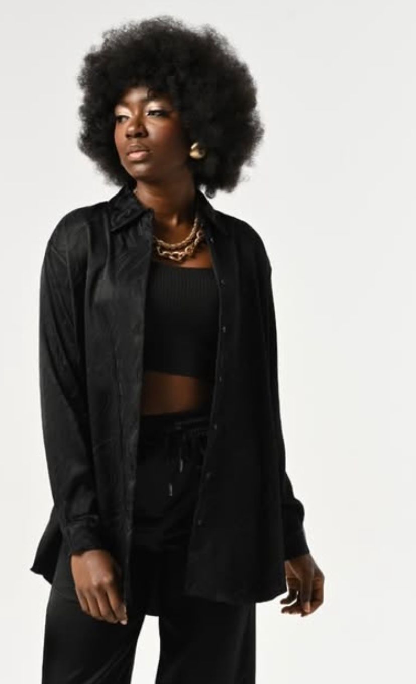 Chemise Noir a Motif Alhambra Couture
