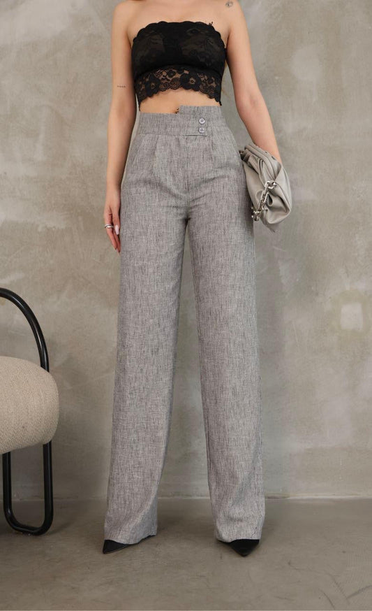 Pantalon en lin Alhambra Couture