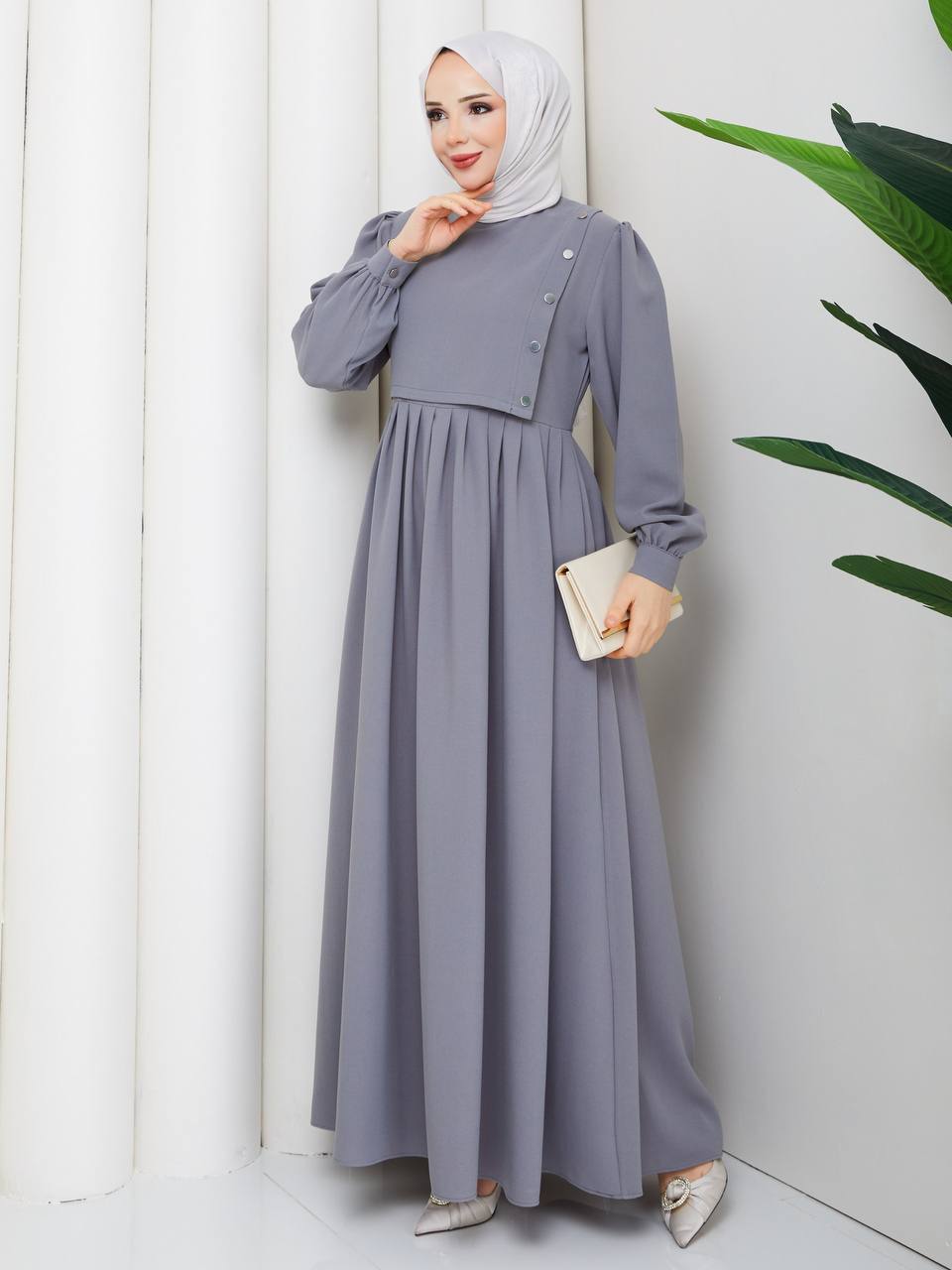 Robe longue boutonné Alhambra Couture