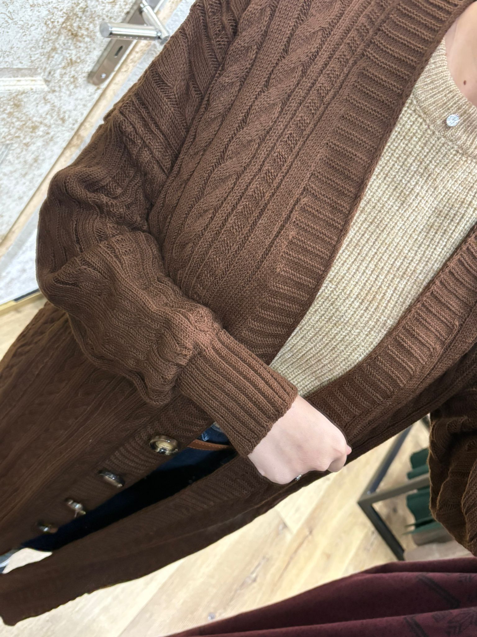 long gilet a bouton Alhambra Couture