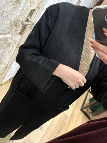 Long gilet noir Alhambra Couture