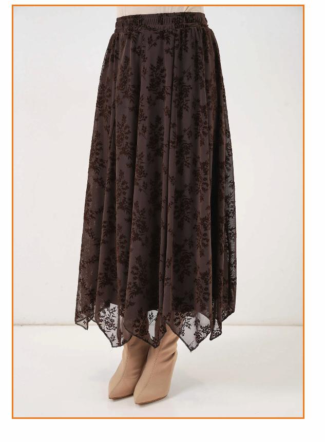 jupe en dentelle à coupe asymétrique Alhambra Couture