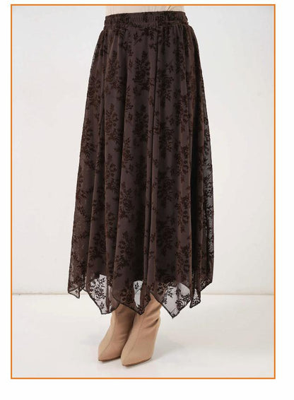 jupe en dentelle à coupe asymétrique Alhambra Couture