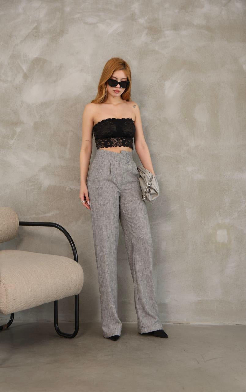 Pantalon en lin Alhambra Couture