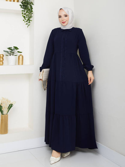 Robe longue boutonné Alhambra Couture