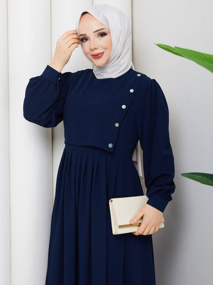 Robe longue boutonné Alhambra Couture