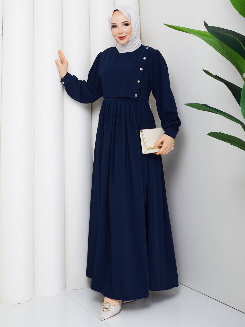Robe longue boutonné Alhambra Couture