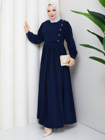 Robe longue boutonné Alhambra Couture