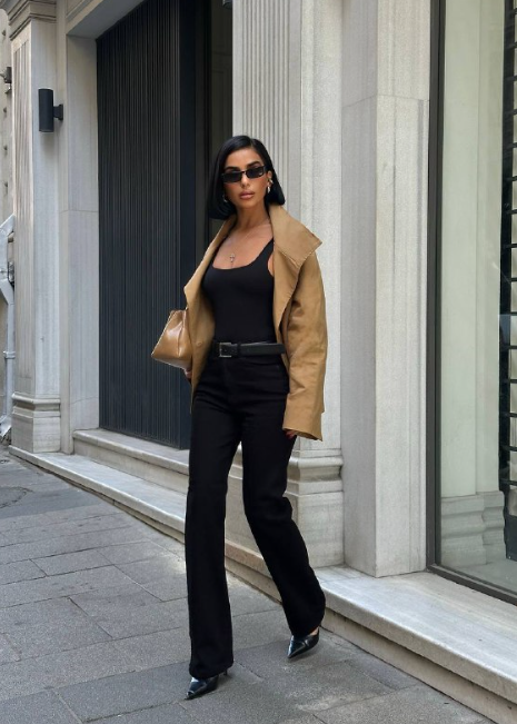 Jean noir taille haute Alhambra Couture