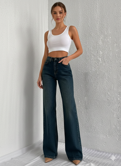 Jean Large Taille Haute