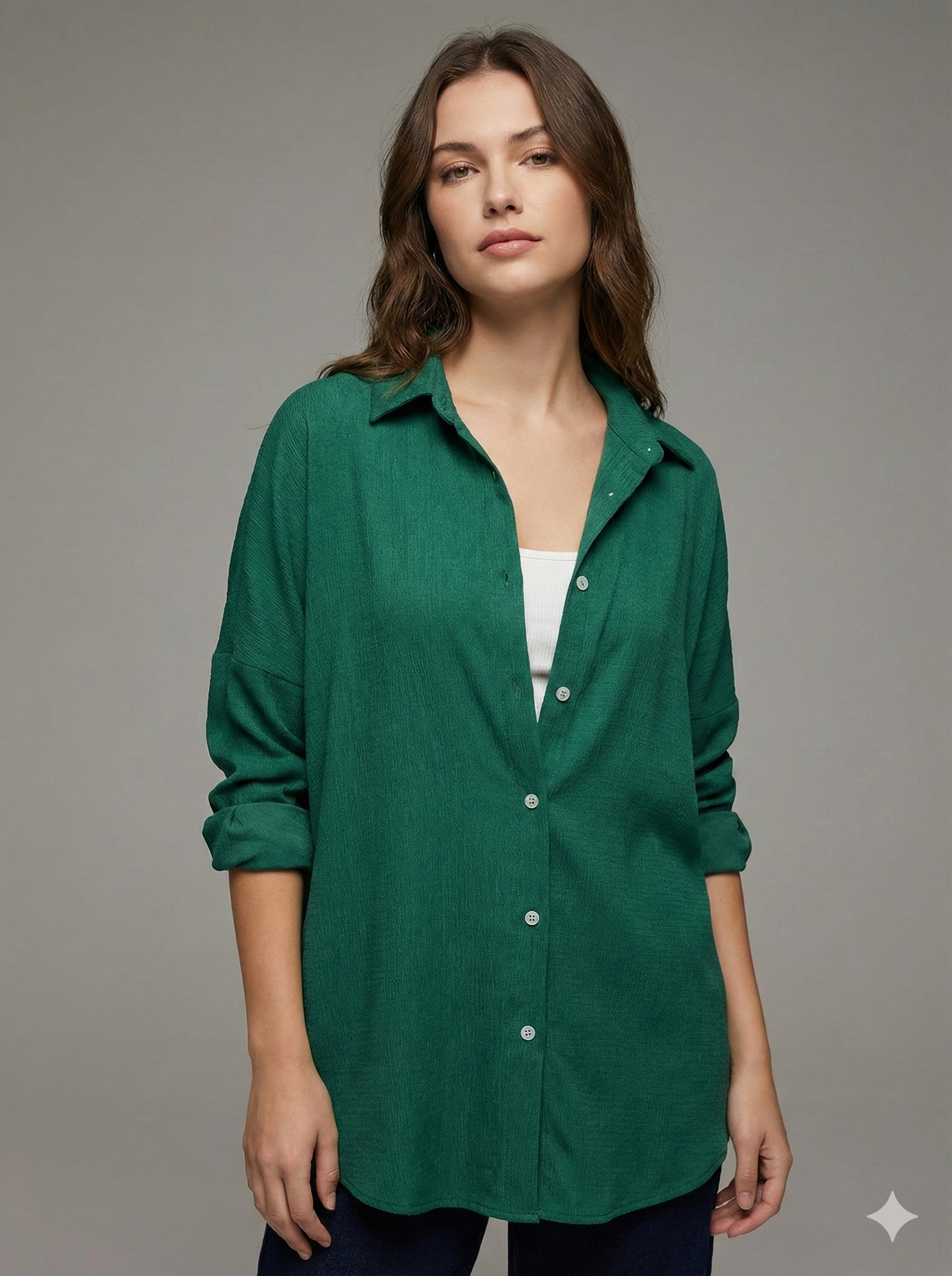 Chemise verte Alhambra Couture