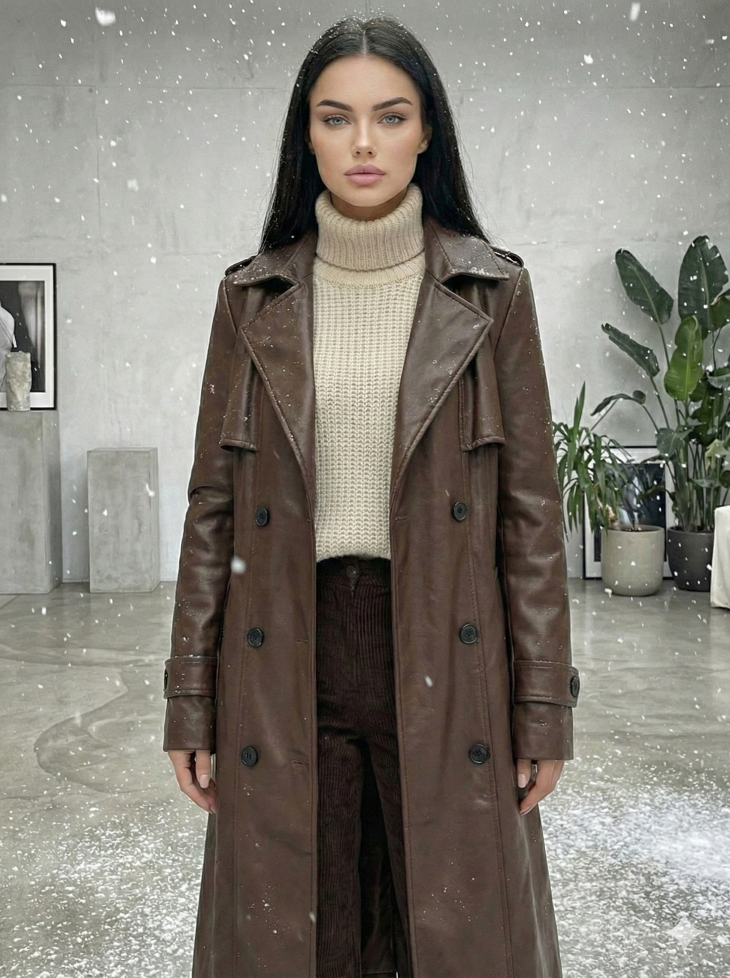 Trench cuir Alhambra Couture