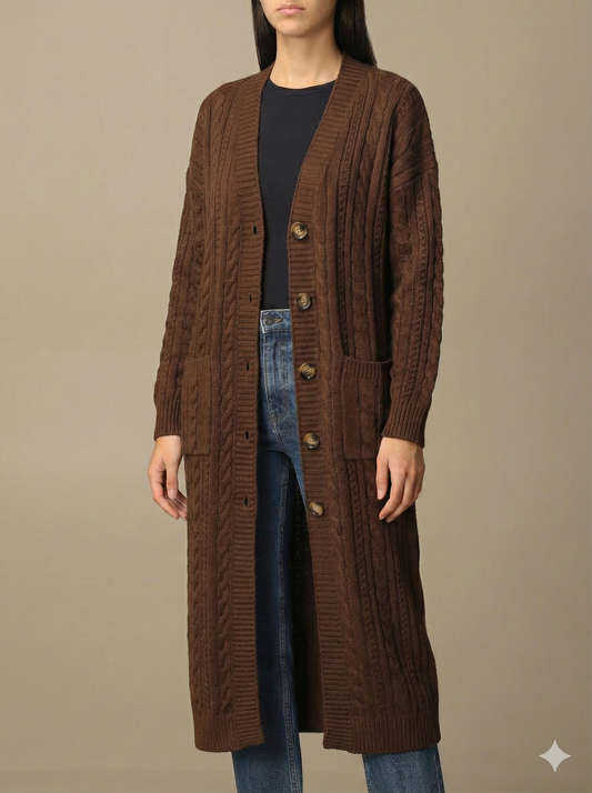 long gilet a bouton Alhambra Couture