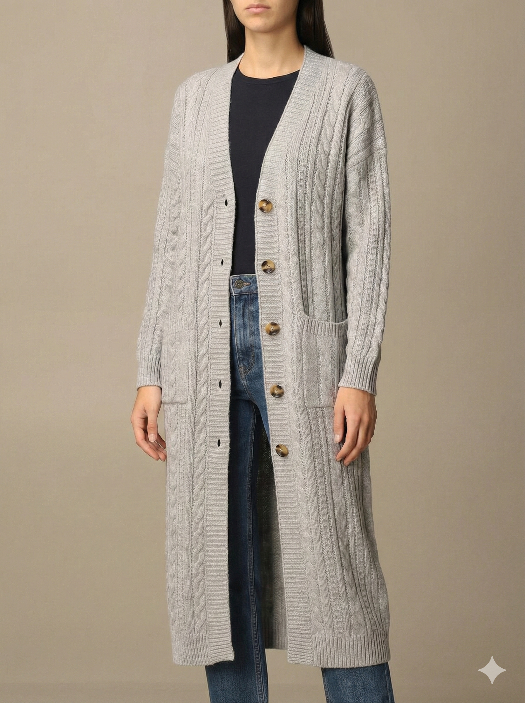 long gilet a bouton Alhambra Couture
