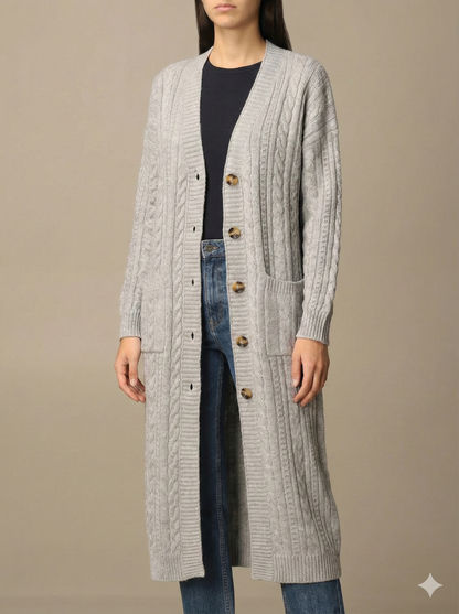 long gilet a bouton Alhambra Couture