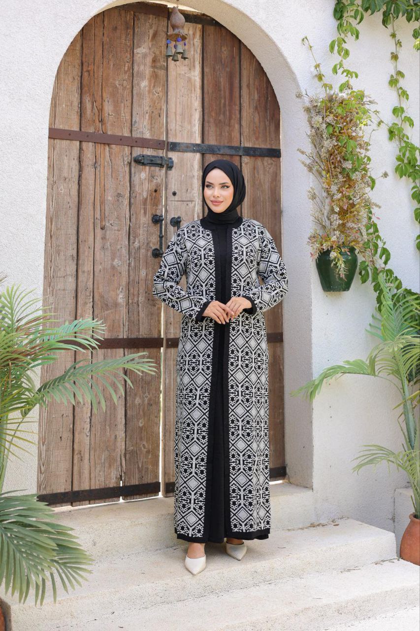 Robe avec Gilet long à motif géométrique Alhambra Couture