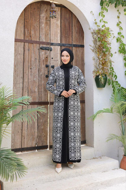 Robe avec Gilet long à motif géométrique Alhambra Couture