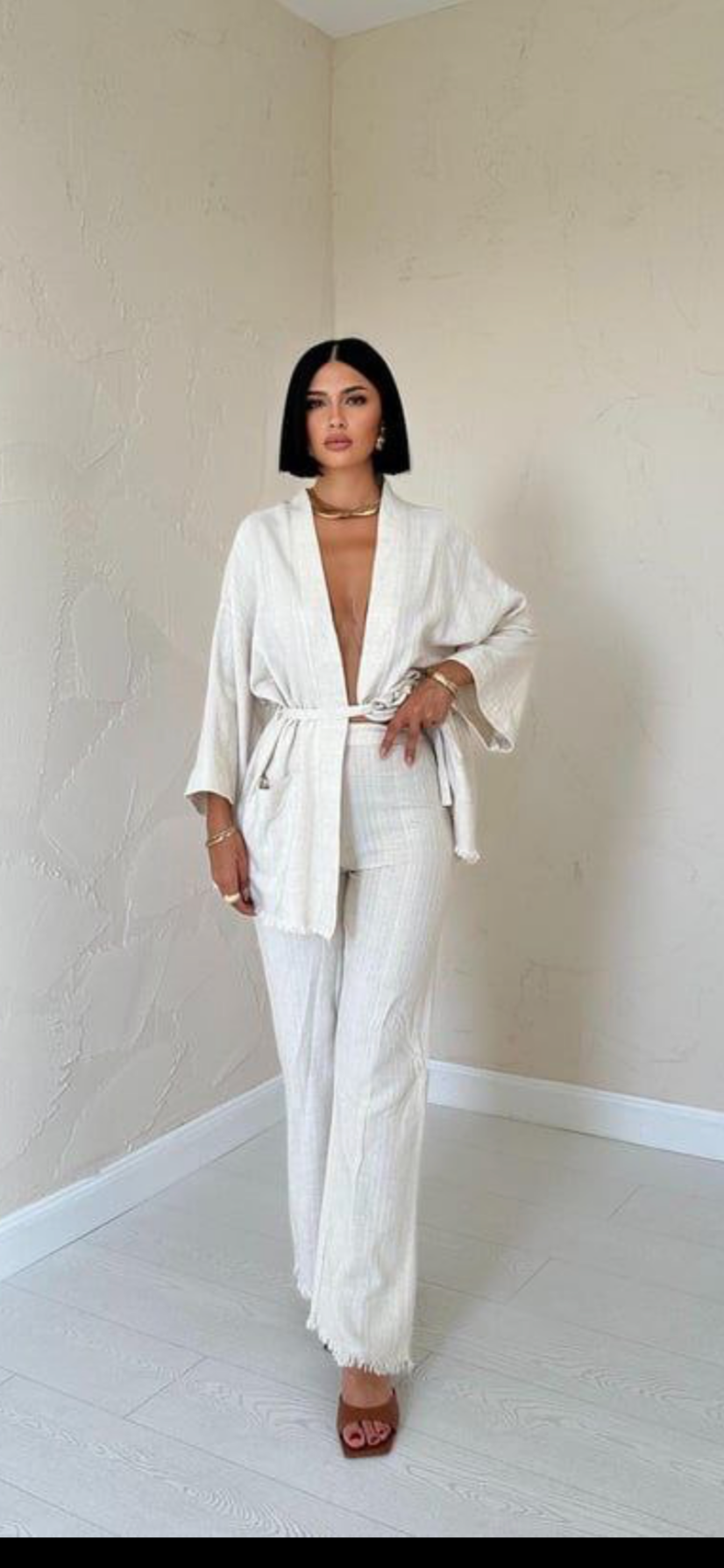 Ensemble kimono en lin Alhambra Couture