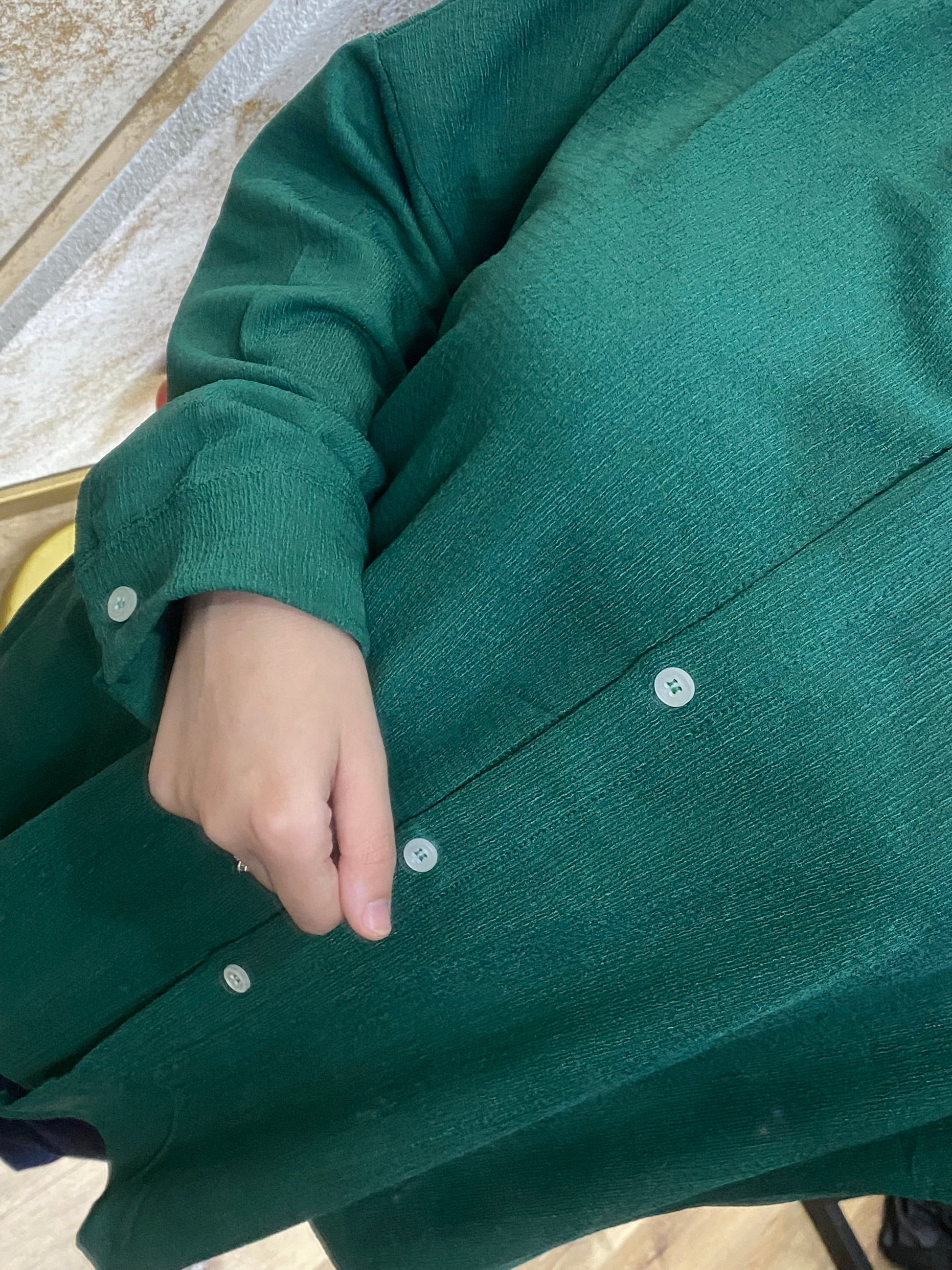 Chemise verte Alhambra Couture