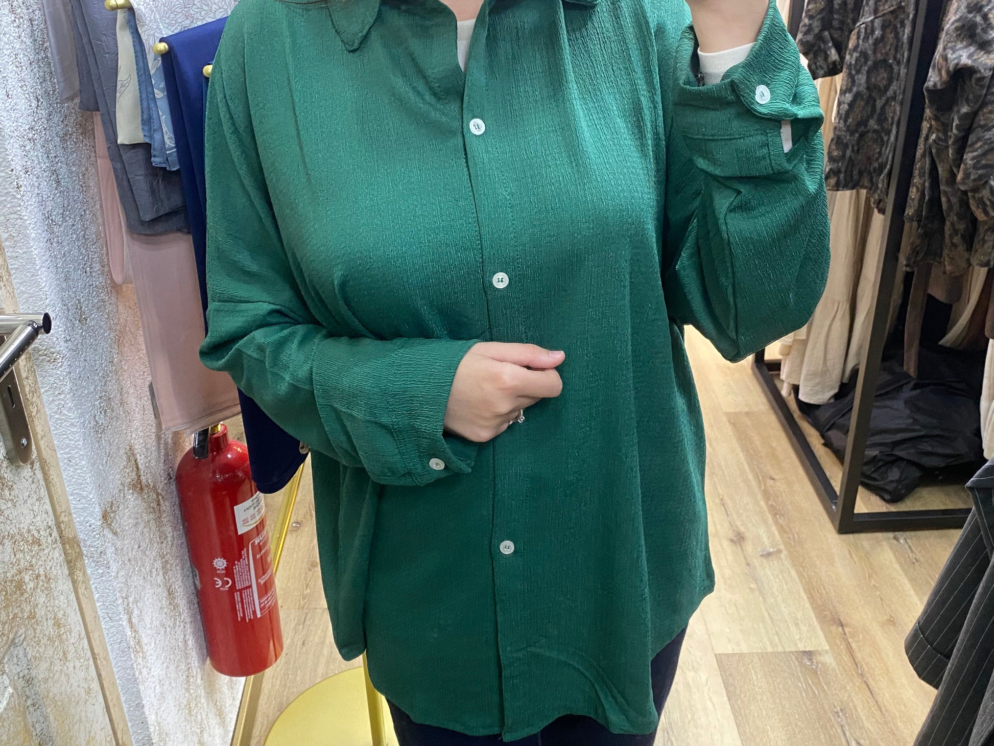 Chemise verte Alhambra Couture