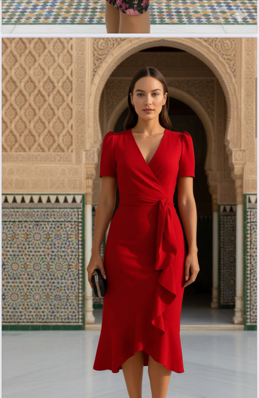 Robe portefeuille Rosalía Alhambra Couture