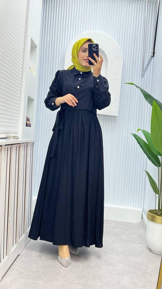 Robe fluide unie Alhambra Couture