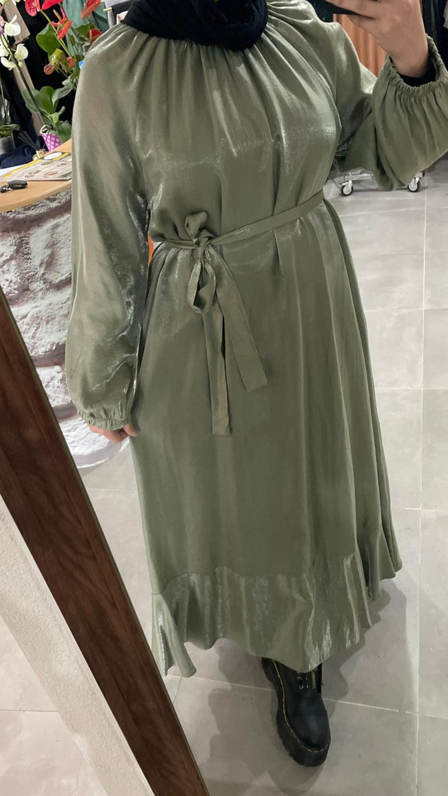 Robe en satin pailleté - Alhambra Couture