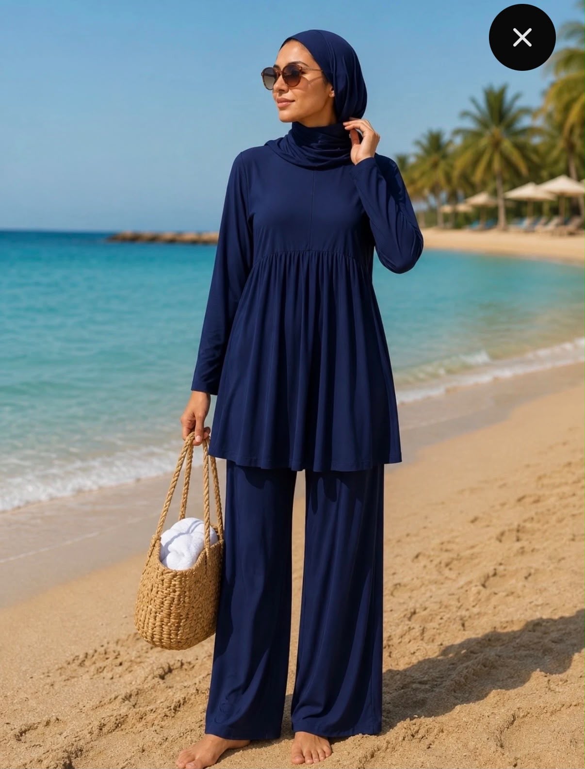 Burkini 3 pièces à zip effet jupe 0506 Alhambra Couture